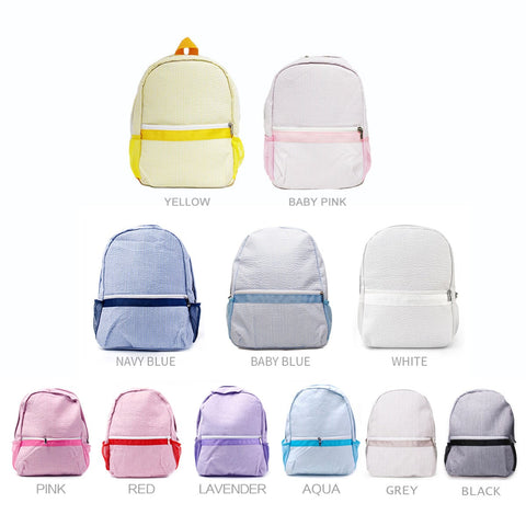 Seersucker Backpacks or Lunch Boxes